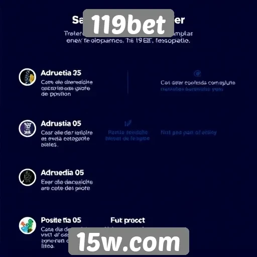 Análise das funcionalidades do site 119bet